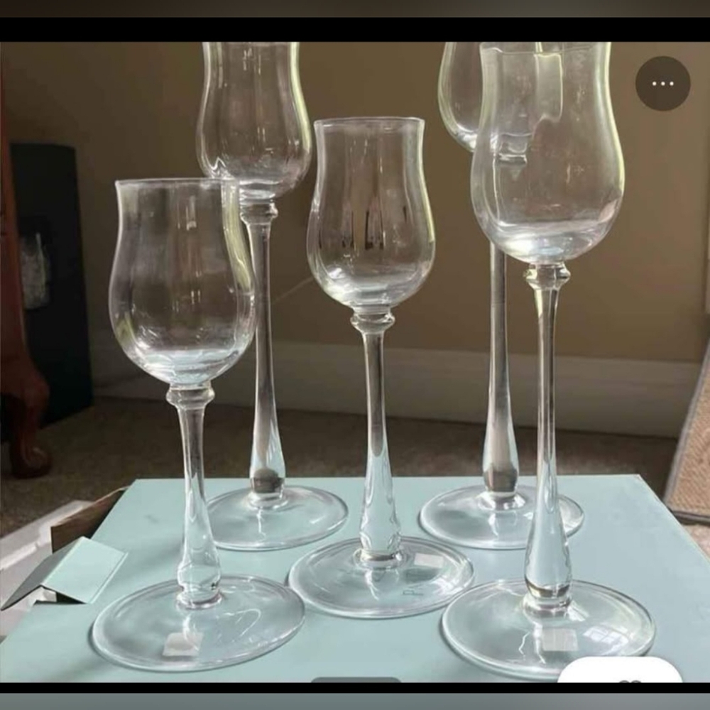 Crystal Candle Set Of 5. Party Lite Brand.